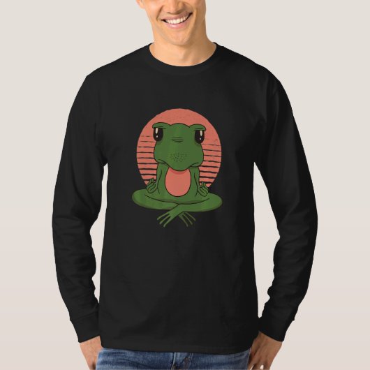 Yoga Frog Meditation Buddhism Frog Prince Frogs Su T-shirt (Voorkant)
