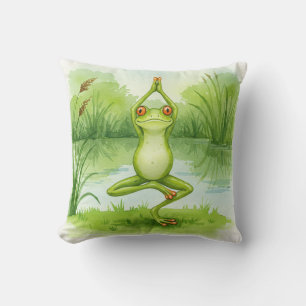 Yoga Frog Pillow Kussen