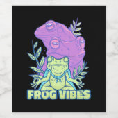 Yoga Frog Vibes Wijn Etiket (Enkel label)