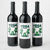 Yoga Frogs Wijn Etiket (Flessen)