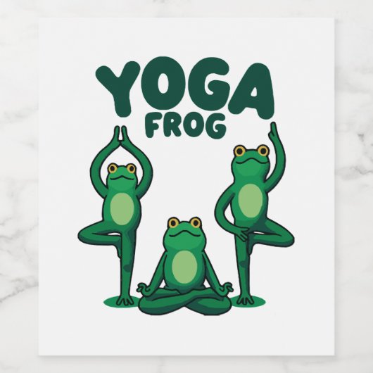Yoga Frogs Wijn Etiket (Enkel label)