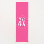 YOGA | Fun Typografie - Hot Pink Yogamat (Voorkant)