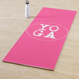 YOGA | Fun Typografie - Hot Pink Yogamat