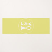 YOGA | Fun Typografie - Zonnegeel Yogamat (Voorkant (horizontaal))