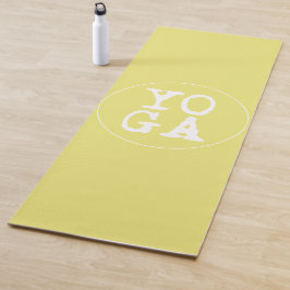 YOGA | Fun Typografie - Zonnegeel Yogamat
