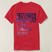 Yoga Funny Art Level of Yoga T-shirt (Design voorkant)