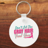 Yoga - Funny Elderly Senior Grey Hair Quote Sleutelhanger (Voorkant)