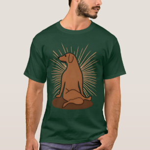 Yoga Funny Hond Meditatie cadeau retro T-shirt
