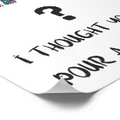 Yoga Funny Humor Namaste Fun en Laughts Quote Poster (Hoek)