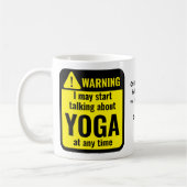 Yoga Funny Personalized Warning Koffiemok (Links)