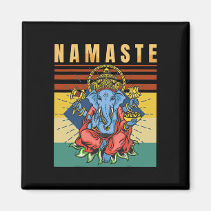 Yoga - Ganesha - Spirituele meditatie - Namaste - Magneet