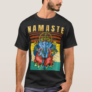 Yoga Ganesha Spirituele Meditation Namaste Retr T-shirt