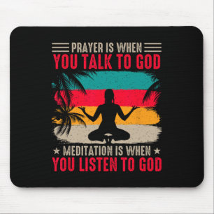 Yoga-gebed is wanneer je met God praat Meditatie i Muismat
