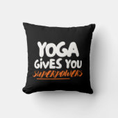 Yoga geeft je superkrachten kussen (Voorkant)