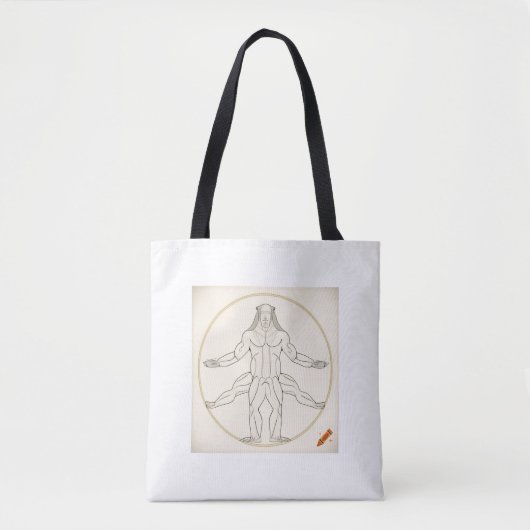 Yoga-geïnspireerde Canvas tas: Vreedzaam ontwerp v Tote Bag (Voorkant)