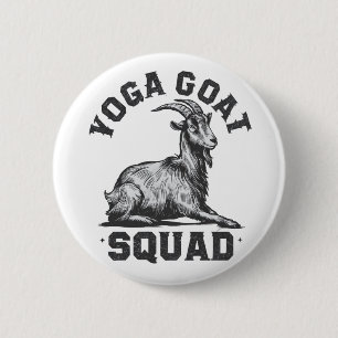 Yoga Geiten Squad Funny Geit Meditatie Liefhebber  Ronde Button 5,7 Cm