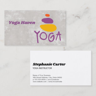 Yoga Gestapelde Stenen Logo Gezondheid Welzijn Visitekaartje