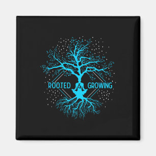 Yoga Geworteld En Groeiende Meditatie Boom Des Lev Magneet