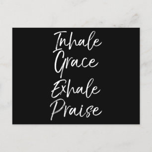 Yoga Gezegde Inhale Grace Exhale Phooga Yoga Lover Briefkaart