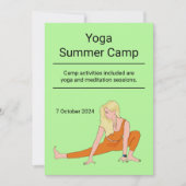 Yoga gezondheid aangepaste klasse kamp retraite kaart (Voorkant)