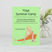 Yoga gezondheid aangepaste klasse kamp retraite kaart (Staand voorkant)
