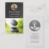 Yoga Gezondheid Logo | Stenen Visitekaartje (Voorkant / Achterkant)