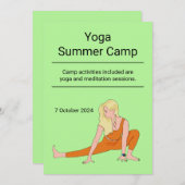 Yoga gezondheids aangepaste klas kamp retraite kaart (Voorkant / Achterkant)
