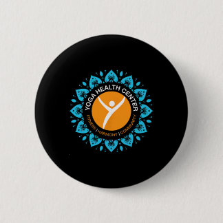 Yoga Gezondheidscentrum Liefde Woordwolk Ontwerp  Ronde Button 5,7 Cm