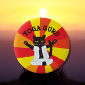 Yoga gift kat guru enthousiast meditatie vrede ronde button 5,7 cm