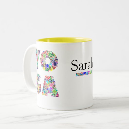  Yoga Gift Mok met aangepaste naam Koffiebeker (Voorkant links)