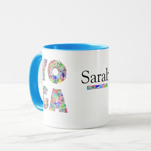  Yoga Gift Mok met aangepaste naam Koffiebeker (Voorkant links)