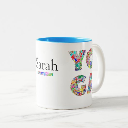  Yoga Gift Mok met aangepaste naam Koffiebeker (Voorkant rechts)