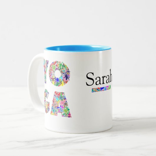  Yoga Gift Mok met aangepaste naam Koffiebeker (Voorkant links)