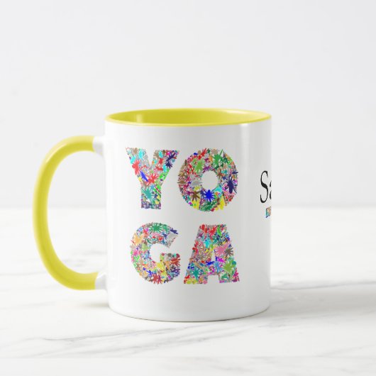  Yoga Gift Mok met aangepaste naam Koffiebeker (Links)