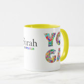  Yoga Gift Mok met aangepaste naam Koffiebeker (Voorkant rechts)