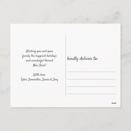 Yoga Gingerbread Kerstmis Briefkaart (Achterkant)