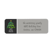 Yoga Gingerbrood Holiday - kerstterugzendadres Etiket (Voorkant)