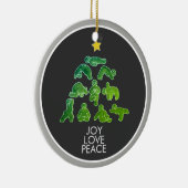 Yoga Gingerbrood kerstfeestdag Keramisch Ornament (Rechts)