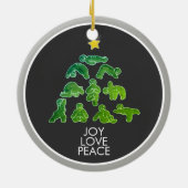 Yoga Gingerbrood kerstfeestdag Keramisch Ornament (Achterkant)