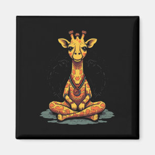 Yoga Giraffe Meditatie Mindfulness Zen Namaste Magneet