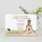 Yoga Girl Birthday Party #3 Kaart (Staand voorkant)