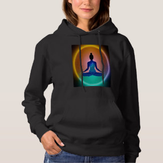Yoga Girl Female Sun Salutation Meditation Chakra  Hoodie