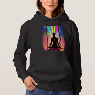 Yoga Girl Female Sun Salutation Meditation Chakra  Hoodie