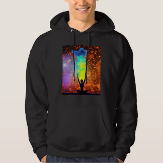 Yoga Girl Female Sun Salutation Meditation Chakra  Hoodie