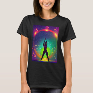 Yoga Girl Female Sun Salutation Meditation Chakra  T-shirt