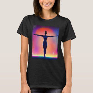 Yoga Girl Female Sun Salutation Meditation Chakra T-shirt