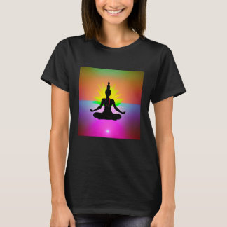 Yoga Girl Female Sun Salutation Meditation Chakra  T-shirt
