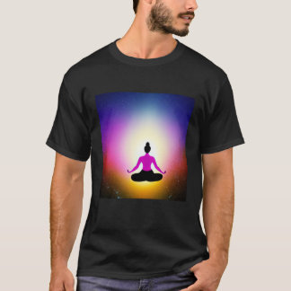 Yoga Girl Female Sun Salutation Meditation Chakra T-shirt