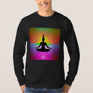 Yoga Girl Female Sun Salutation Meditation Chakra  T-shirt
