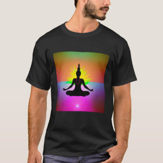 Yoga Girl Female Sun Salutation Meditation Chakra  T-shirt